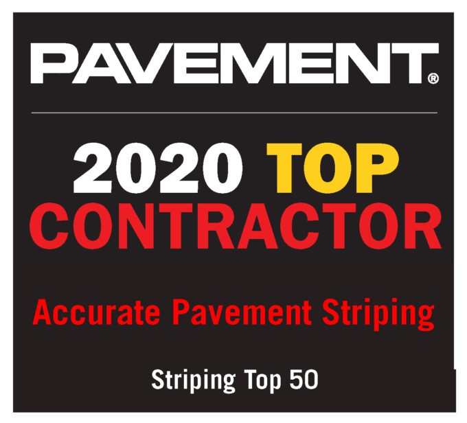 Accurate Pavement Striping named Top Contractor in 2020